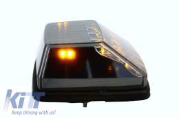 Front Bumper with Headlights Covers LED DRL suitable for Mercedes G-Class W463 (1989-up) Headlights Chrome and Turning Lights G65 Design-image-6067821