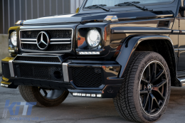 Front Bumper with LED DRL Spoiler Extension suitable for Mercedes G-Class W463 (1989-2017) G65 Design-image-6073685