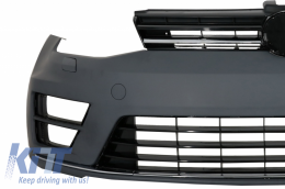 Front Bumper with LED Headlights Sequential Dynamic Turning Lights suitable for VW Golf VII 7 (2013-2017) R-Line Look-image-6051448