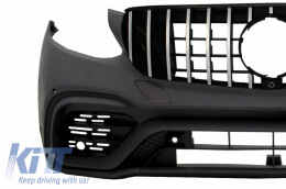 Front Bumper with Rear Roof Spoiler suitable for Mercedes GLC X253 SUV (2015-2019) GLC 63 Design-image-6055290