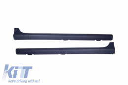 Front Bumper with Side Skirts suitable for VW Golf V 5 (2003-2007) Brushed Aluminium R32 Look-image-6032710