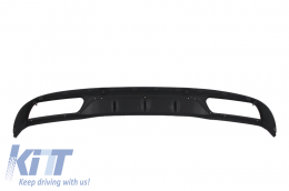 Front Bumper without central grille and Diffuser with Muffler Tips Black suitable for Mercedes C-Class W205 S205 (2014-2018) C63 Design-image-6068333