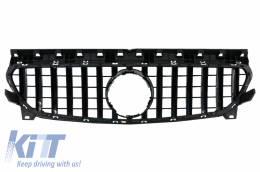 Front Central Grille suitable for Mercedes CLA C117 X117 W117 Facelift (2016-2018) CLA45 GT-R Panamericana Design Full Black-image-6042701