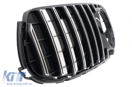 Front Central Grille suitable for Mercedes GLC X253 C253 Facelift (2020-up) GTR Panamericana Design Black Chrome-image-6090081