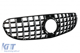 Front Central Grille suitable for Mercedes GLC X253 C253 Facelift (2020-up) Standard&OFF-ROAD GTR Panamericana Design Chrome-image-6090367