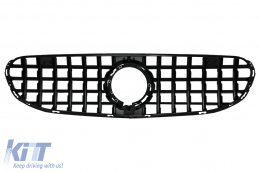 Front Central Grille suitable for Mercedes GLC X253 C253 Facelift (2020-up) Standard&OFF-ROAD GTR Panamericana Design Chrome-image-6090369