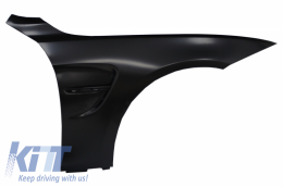 Front Fenders suitable for BMW 4 Series F32 F33 F36 (2013-02.2017) Coupe Cabrio Gran Coupe M4 Design Black Intake-image-6049491