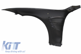 Front Fenders suitable for BMW 4 Series F32 F33 F36 (2013-02.2017) Coupe Cabrio Gran Coupe M4 Design Black Intake-image-6049496