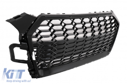 Front Grille suitable for Audi A5 F5 Facelift (2019-Up) Racing Look Piano Black-image-6099232