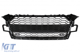 Front Grille suitable for Audi A5 F5 Facelift (2019-Up) Racing Look Piano Black-image-6099235