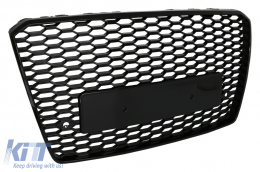 Front Grille suitable for Audi A8 D4 Facelift (2014-2017) RS8 Design Piano Black-image-6082186