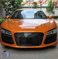 Front Grille suitable for Audi R8 42 1st Generation Facelift (2013-2015) RS Design Glossy Black-image-6082298