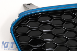 Front Grille suitable for Audi R8 42 1st Generation Facelift (2013-2015) RS Design Glossy Black Blue-image-6096207