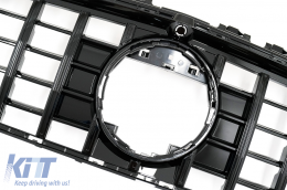 Front Grille suitable for Mercedes CLA X118 C118 (2019-up) GT-R Panamericana Design Piano Black-image-6069366