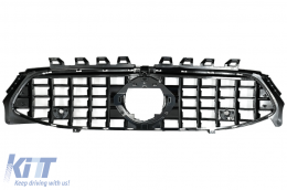 Front Grille suitable for Mercedes CLA X118 C118 (2019-up) GT-R Panamericana Design Piano Black-image-6069367