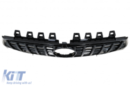 Front Grille suitable for Mercedes CLA X118 C118 (2019-up) GT-R Panamericana Design Piano Black-image-6069368