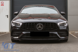 Front Grille suitable for Mercedes CLA X118 C118 (2019-up) GT-R Panamericana Design Piano Black-image-6097130