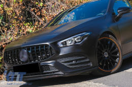 Front Grille suitable for Mercedes CLA X118 C118 (2019-up) GT-R Panamericana Design Piano Black-image-6097644