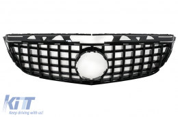 Front Grille suitable for Mercedes CLS W218 C118 (2011-2014) X218 Shooting Brake (2012-2014) GT-R Panamericana Design Piano Black-image-6092176