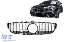 Front Grille suitable for Mercedes CLS W218 Facelift (2014-2017) GT-R Panamericana Design Chrome-image-6069403