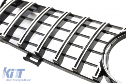 Front Grille suitable for Mercedes CLS W219 (2005-2008) GT-R Panamericana Design Chrome-image-6096215