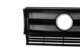 Front Grille suitable for Mercedes G-Class W463 (1990-2017) New G65 G63 Design Full Piano Black-image-6020247