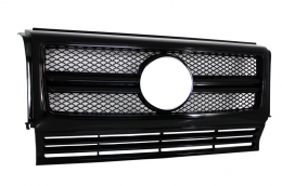 Front Grille suitable for Mercedes G-Class W463 (1990-2017) New G65 G63 Design Full Piano Black-image-6020248