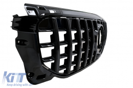 Front Grille suitable for Mercedes GLB-Class X247 (2019-up) GT-R Panamericana Design Piano Black-image-6069457