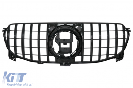 Front Grille suitable for Mercedes GLE W167 V167 C167 Standard Edition (2020-up) GT-R Panamericana Design Black-image-6090329