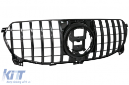 Front Grille suitable for Mercedes GLE W167 V167 C167 Standard Edition (2020-up) GT-R Panamericana Design Black-image-6090330