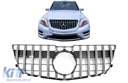 Front Grille suitable for Mercedes GLK-Class X204 Facelift (2013-2015) GT-R Panamericana Design Chrome-image-6071219