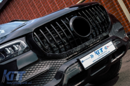 Front Grille suitable for Mercedes GLS SUV X167 (2019-2023) GT-R Panamericana Design Black-image-6091813