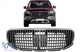 Front Grille suitable for Mercedes GLS SUV X167 (2019-2023) M-Design Chrome-image-6087786