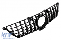 Front Grille suitable for Mercedes ML-Class W166 (2012-2014) GT-R Panamericana Design Black Chrome-image-6042786