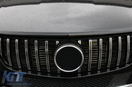 Front Grille suitable for Mercedes ML-Class W166 (2012-2014) GT-R Panamericana Design Black Chrome-image-6089071