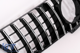 Front Grille suitable for Mercedes ML-Class W166 (2012-2014) GT-R Panamericana Design Black Chrome-image-6104323