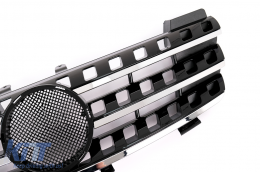 Front Grille suitable for Mercedes ML M-Class W164 (2005-2008) Black Chrome-image-6101257