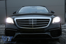 Front Grille suitable for Mercedes S-Class W222 (2014-08.2020) S63 S65 Design Chrome-image-6097026