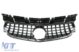 Front Grille suitable for Mercedes SLC-Class R172 Facelift (2016-2019) GT-R Panamericana Design Piano Black-image-6068387