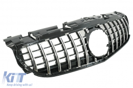 Front Grille suitable for Mercedes SLC-Class R172 Facelift (2016-2019) GT-R Panamericana Design Black/Chrome-image-6090205