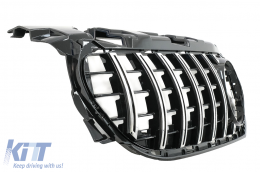 Front Grille suitable for Mercedes SLC-Class R172 Facelift (2016-2019) GT-R Panamericana Design Black/Chrome-image-6090206