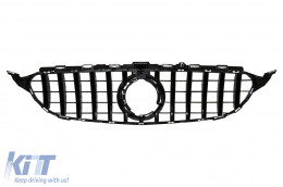 Front Grille suitable for Mercedes W205 Sedan S205 T-Modell A205 Cabriolet C205 Coupe Facelift (03.2018-2020) with 360 Chrome-image-6086618