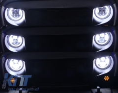 Front Grille with CREE LED Headlights Angel Eye and Turn Signal Light suitable for Jeep Wrangler Rubicon JK (2007-2017)-image-6045875