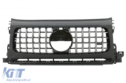 Front Grille with Headlights Covers suitable for Mercedes G-Class W464 W463A G63 AMG (06.2018-Up) GT-R Panamericana Design-image-6090413