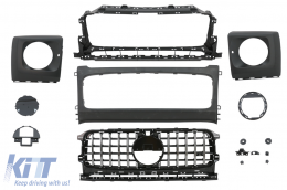 Front Grille with Headlights Covers suitable for Mercedes G-Class W464 W463A G63 AMG (06.2018-Up) GT-R Panamericana Design-image-6090417