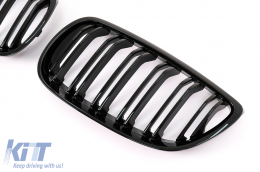 Front Kidney Grilles suitable for BMW 3 Series E92 E93 Coupe Convertible NonLCI (2006-2009) Double Stripe M-Package Sport Design-image-6101297