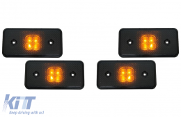 Front & Rear LED Side Marker Lights suitable for Mercedes Benz G-Class W463 (2002-2014) Smoked Lens-image-6068688