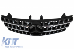 Frontgrill für Mercedes ML W164 2005-2008 Schwarz Chrom-image-6055886