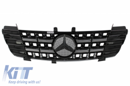 Frontgrill für Mercedes ML W164 2005-2008 Schwarz Chrom-image-6055887