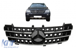 Frontgrill für Mercedes ML W164 2005-2008 Schwarz Chrom-image-6092532